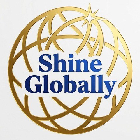 Shine Globally logo: a gold globe with a star above the name